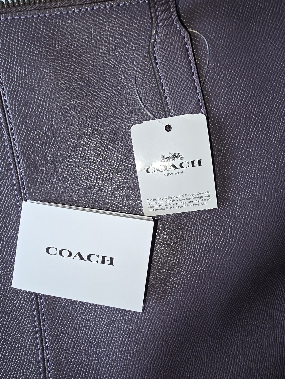 COACH 4454 Zip Top City Tote Dusty Purple Crossgrain Leather Shoulder Bag NWT - Picture 7 of 15